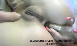 Two playful young blondes are playing with their lovely sex toys