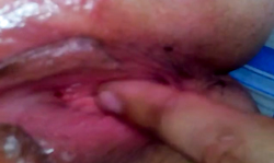 Exploring a juicy wide vagina of an old lady in the close-up scene