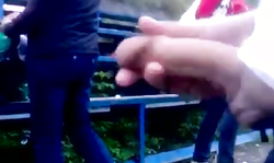 Pulling out and wanking in the public place at the playground