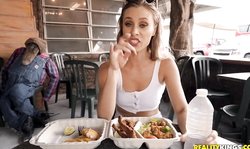 Cutest sex doll Anya Olsen demonstrates her amazing oral skills