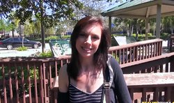 Playful young angel Street Blowjobs Richelle Ryder is enjoying her new lover