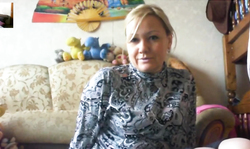 Lustful Russian milf is undressing and playing with her vagina