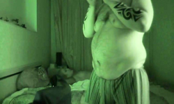 Fat daddy fucks a slender tanned girl on the hidden cam