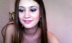 Awesome-looking brunette is revealing her slender naked body