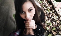 A hot babe Public Pick UPs Anya Krey sucks for cash on cam