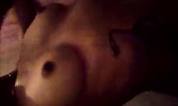 Slender and young Russian babe shows off her gorgeous big boobs