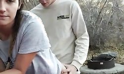 Fucking my new love in the woods