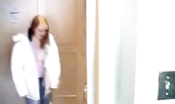 Redhead girl came home only to get naked as quickly as possible