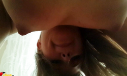 Hot as fuck chick is moaning while feeling his tongue in her snatch