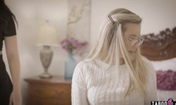 Stepsister teen and BFF trick her mean stepbrother