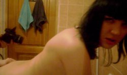 Short-haired brunette from Russia hard fucked in the missionary pose