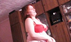 Seductive Russian BBW with huge boobs shows her awesome curves