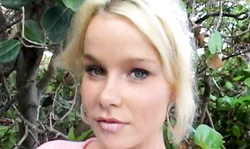 Astonishing bleached chick is being interviewed in a hot way