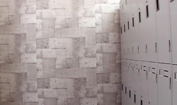 Amateur Filipino is dressing her white dress in the locker room