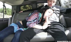 Lovely brunette hottie Crystal Rae is sucking a freaking hard dick