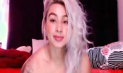 Hot Busty Blonde In Her Elegance But Naughty Live Show