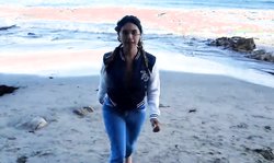 Blowjob and Swallowing on the Beach