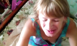 Pretty hot blowjob and stunning facial in the end for a sexy teen