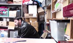 Brunette thief fucks officer for her way out