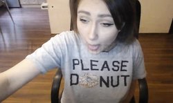 Beautiful girl open legs and masturbates on webcam