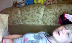 Amateur Russian blonde plays with her juicy vagina