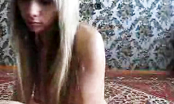 Barely legal Russian teen is performing an awesome blowjob