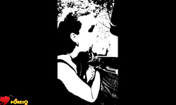 Stunning outdoor blowjob performed by a Russian babe in the B&W video!