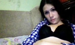 Truly lustful Russian teen is slowly undressing on the cam