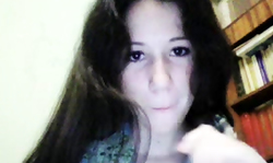 Elegant Russian brunette is showing off her stunning shape