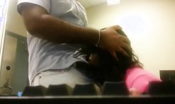 BJ and anal in bank office.