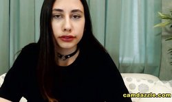 Brunette Babe Naughty Grabbing Her Boobs