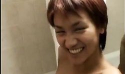 Petite asian fucked in bathroom