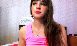 Russian stripper is posing in the bedroom like a slut