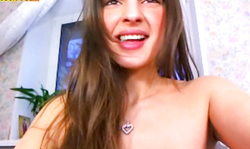 Impressively slender Russian amateur shows off her big boobies