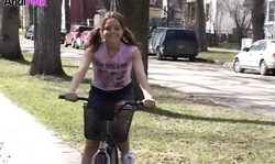 Bicyclist Andi Pink is trying to make her booty much more rounder