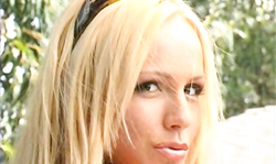 Busty blonde Crystal Klein shows off her stunning shape