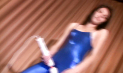 Astonishing Dancerbating brunette is dancing and playing with a sex toy