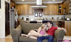 MILF , Threesome , Tattoo , Shaved Pussy , Blonde , Blowjob , Big Cock