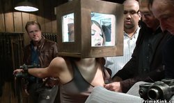 Surrended anal slut in public disgrace