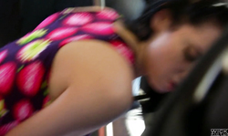 Wicked whore Aria Alexander is being fucked in the bus