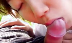 Amateur Asian outdoor bj
