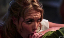 Elegant wife Cosima Knight is blowing a dick like a professional