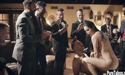 Beautiful latina slut sucks big cock