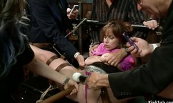 Busty slave rough lezdom public banged