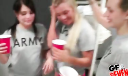 School lez girlfriends decided to have sex fun in their dorm room