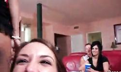 Sluts in hot lingerie are ready to please two dudes in every possible way