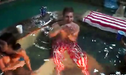 Pool party ends up with deep pussy and anal penetration