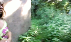 Hottie deeply drilled in the woods by a rich dude with some cash