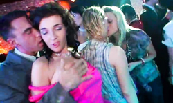 Astonishing drunk bitches are dancing in the night club