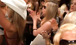 Lovely drunk blonde is trying out a big black wiener